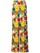 Vivetta Floral Print Trousers - Yellow & Orange