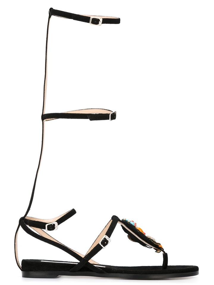 No21 Beaded 'trip 10' Gladiator Sandals