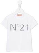 No21 Kids Logo Print T-shirt, Girl's, Size: 9 Yrs, White