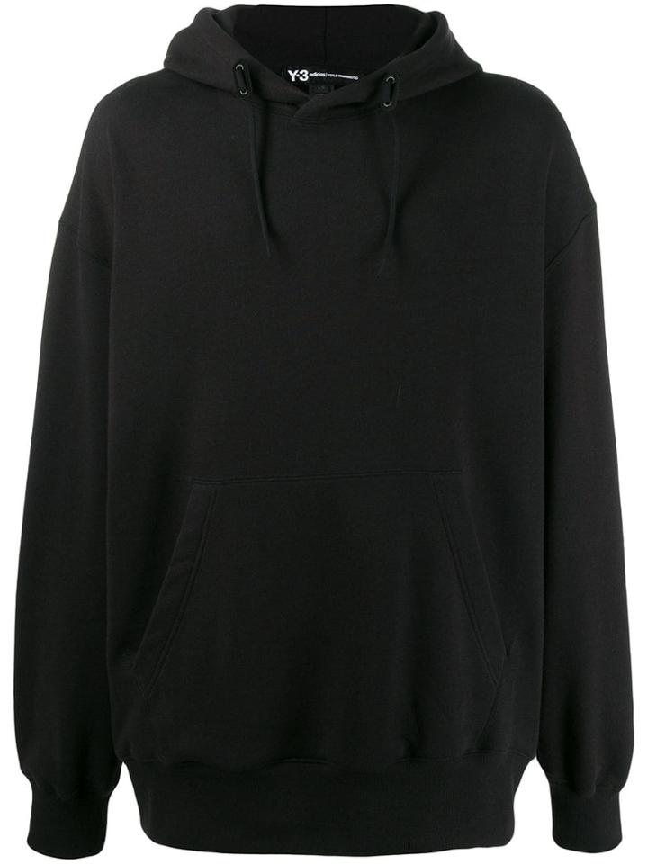 Y-3 Printed Cotton Hoodie - Black