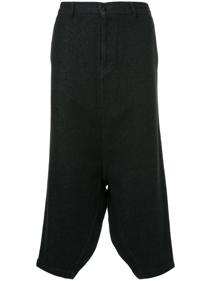 Comme Des Garçons Vintage Cropped Drop-crotch Trousers - Black