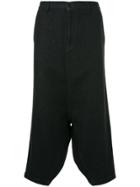 Comme Des Garçons Vintage Cropped Drop-crotch Trousers - Black