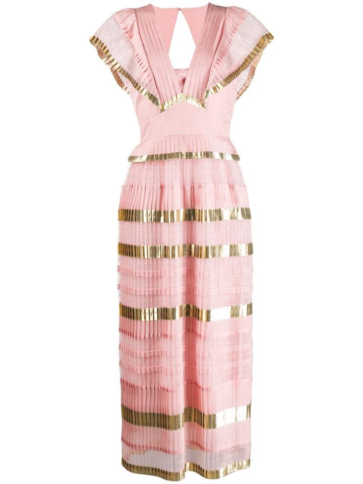 Temperley London Phantom Pleated Dress - Pink