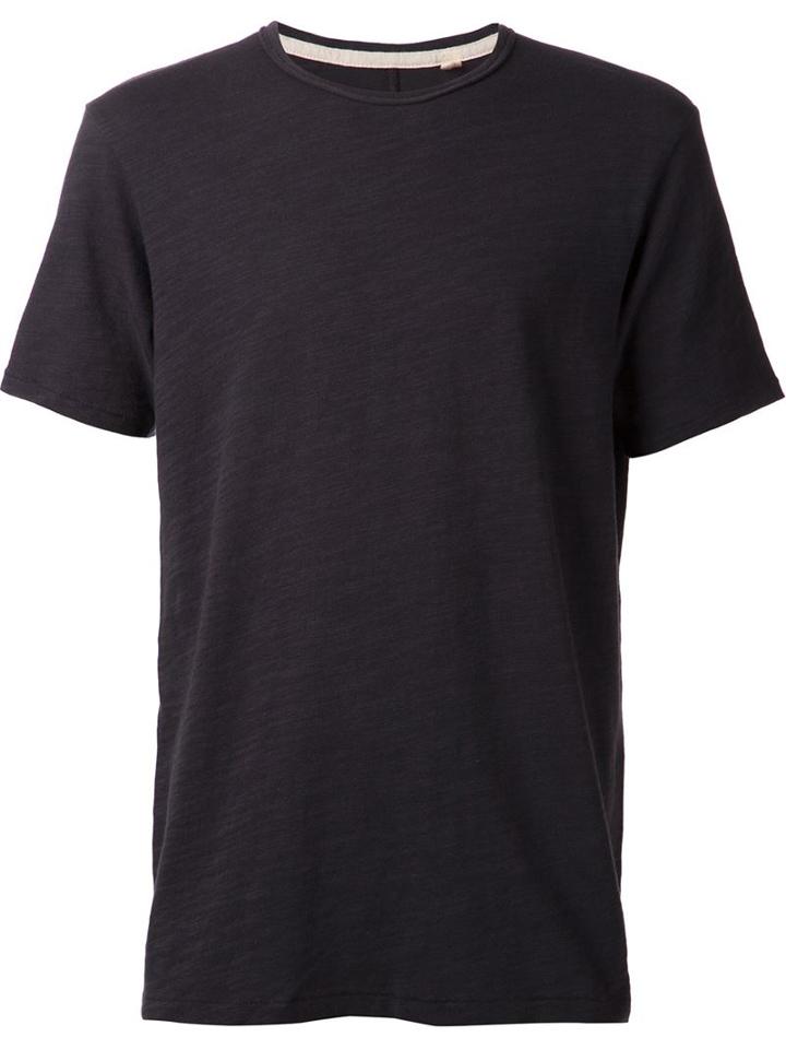 Rag & Bone Crew Neck T-shirt, Men's, Size: Medium, Blue, Cotton