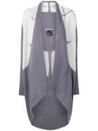 Suzusan Cashmere Two-tone Cardigan - Grey