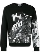 Les Hommes Urban Multi-pattern Sweatshirt, Men's, Size: Xl, Black, Cotton