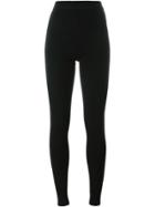 Versace Flower Thrift Paneled Leggings - Black