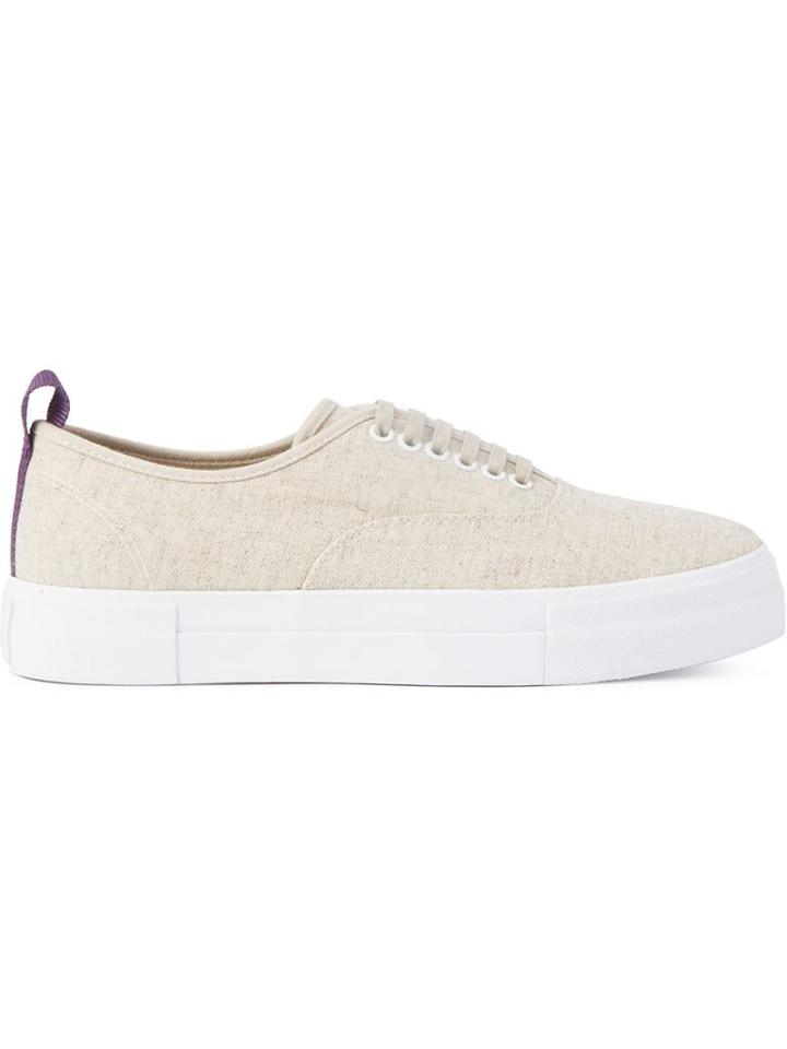 Eytys Mother Linen Sneakers, Men's, Size: 41, Nude/neutrals, Rubber/cotton