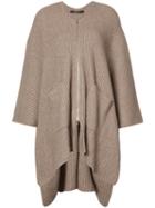 Derek Lam - Asymmetric Ribbed Cardigan - Women - Silk/cashmere - S, Nude/neutrals, Silk/cashmere