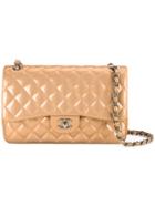 Chanel Vintage Quilted Cc Double Flap Bag - Brown