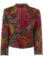 Kenzo Vintage Woven Floral Jacket, Women's, Size: Medium, Pink/purple