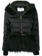 Elisabetta Franchi Belted Puffer Jacket - Black