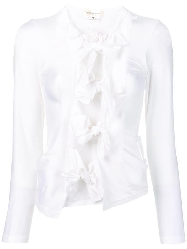 Comme Des Garçons Tie Knot Front Top - White