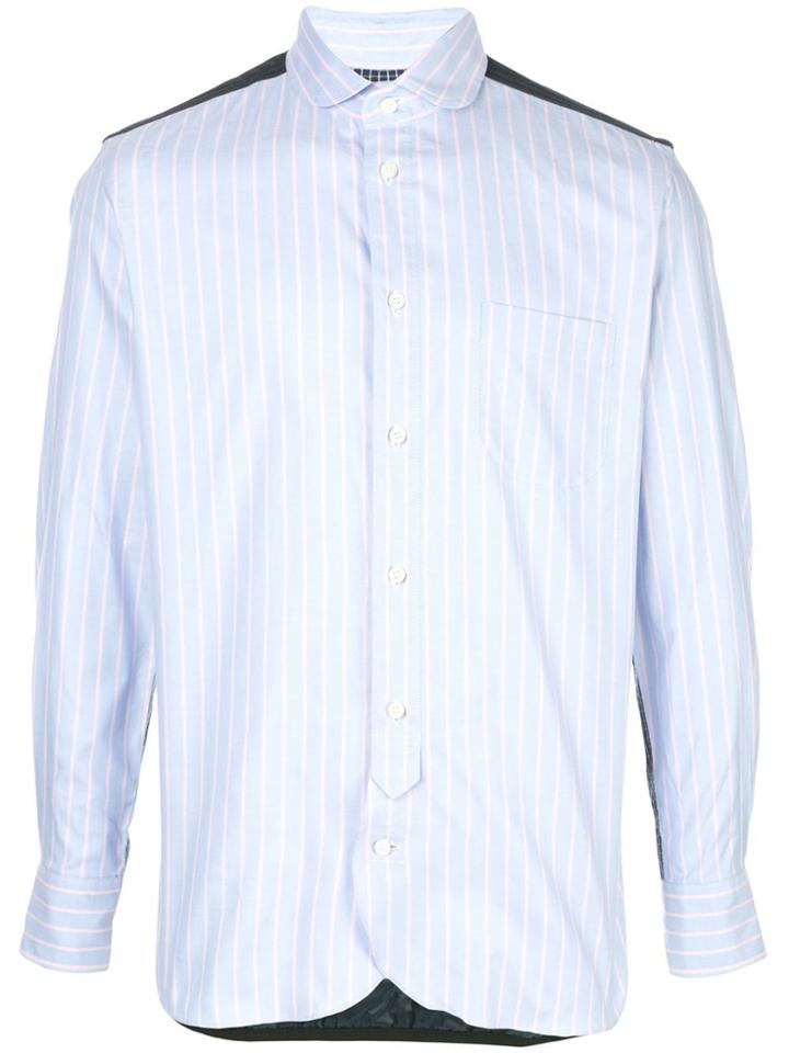 Junya Watanabe Man Striped Print Shirt - Blue