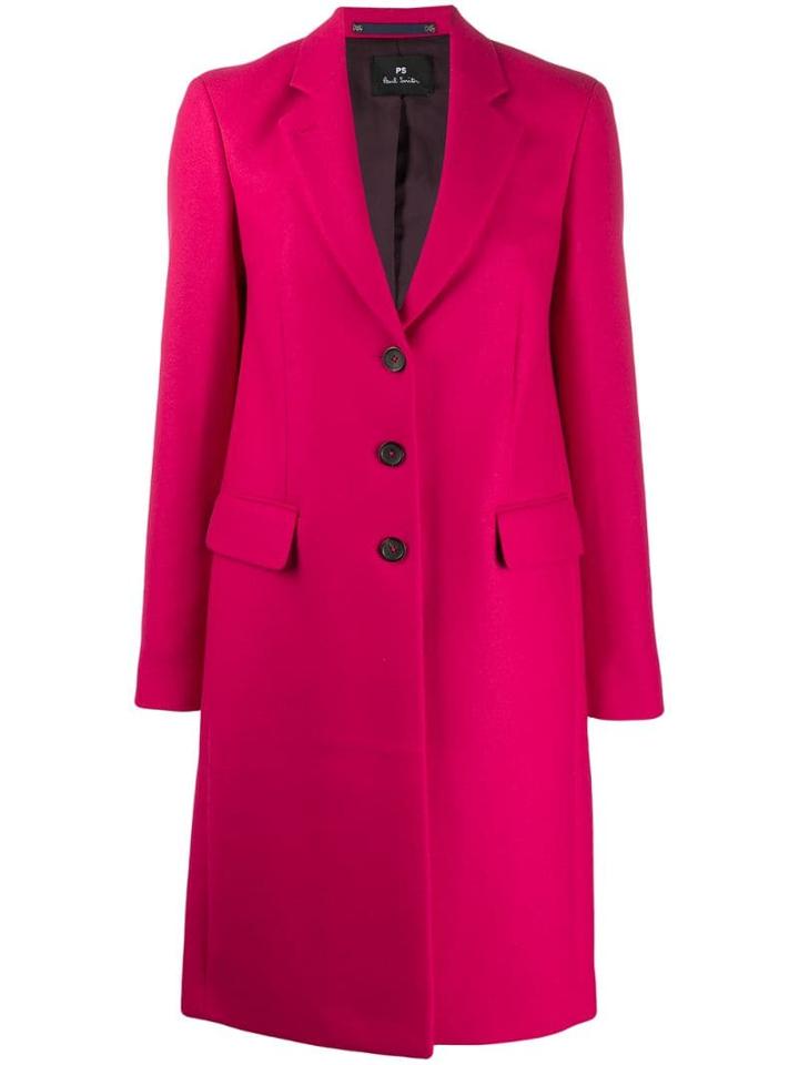 Ps Paul Smith Single-breasted Coat - Pink