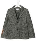 Simonetta Flora Embroidery Blazer - Black