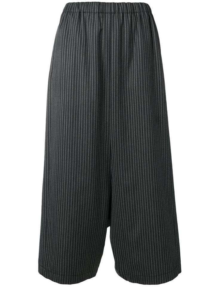 Comme Des Garçons Pre-owned 2004's Striped Culottes - Grey