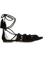 Jimmy Choo Mindy Sandals, Women's, Size: 6.5, Black, Suede/leather