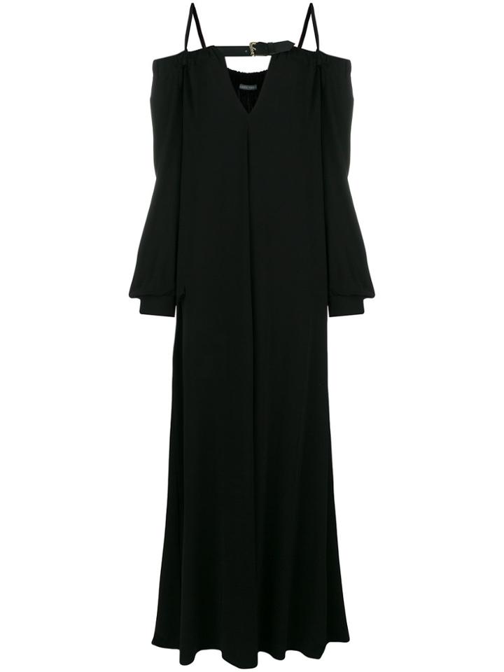 Alberta Ferretti Buckle Detail Maxi Dress - Black