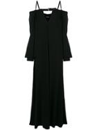 Alberta Ferretti Buckle Detail Maxi Dress - Black