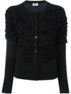 Sonia By Sonia Rykiel Two Tone Ruched Flower Effect Button Down Cardigan