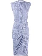 Veronica Beard Ruched Shirt Dress - Blue
