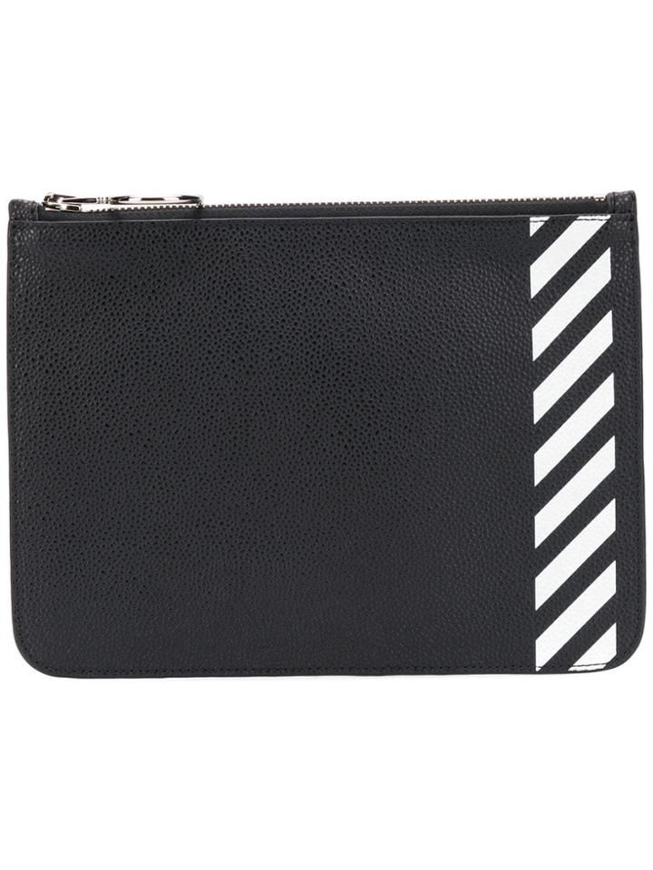 Off-white Diagonal Stripe Purse - Black