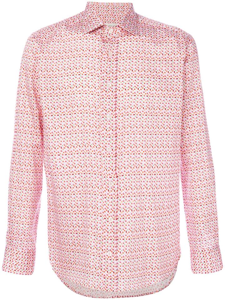 Etro - Floral Print Shirt - Men - Cotton - 41, Red, Cotton