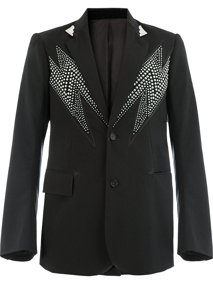 Takahiromiyashita The Soloist Studded Lightning Bolt Jacket - Black