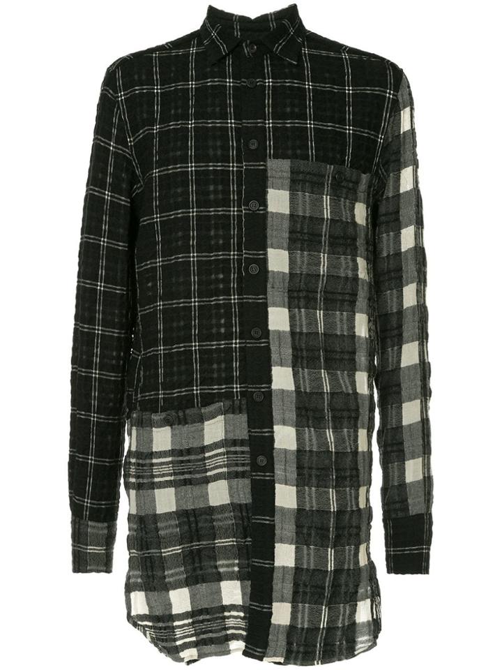 Forme D'expression Patched Panelled Shirt - Black