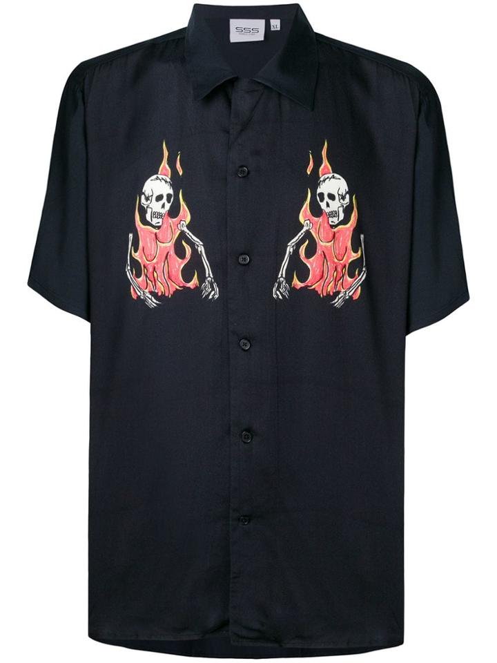 Sss World Corp Preacher Short Sleeve Shirt - Blue