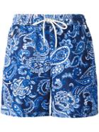 Polo Ralph Lauren Paisley Print Shorts, Men's, Size: Xl, Blue, Polyester