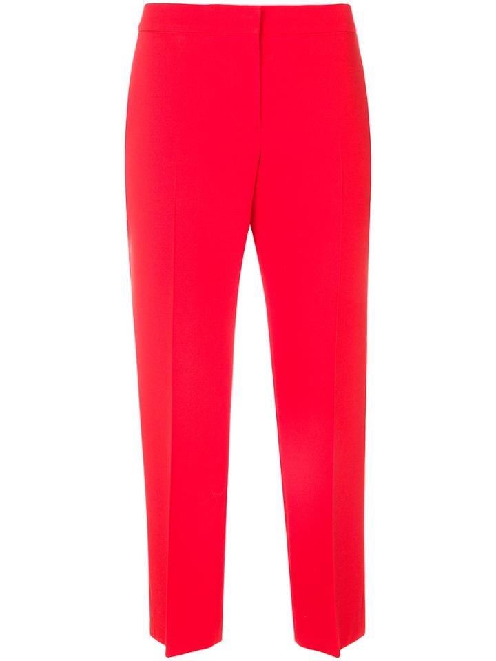 Alexander Mcqueen Cropped Trousers - Red