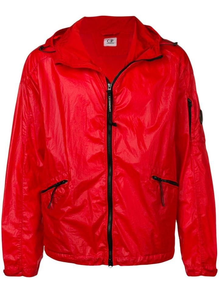 Cp Company Zipped-up Bomber Jacket - Red
