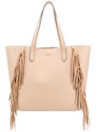 Hogan Rebel Fringe Trim Tote - Nude & Neutrals