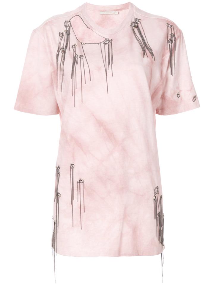 Amen Embellished T-shirt - Pink & Purple