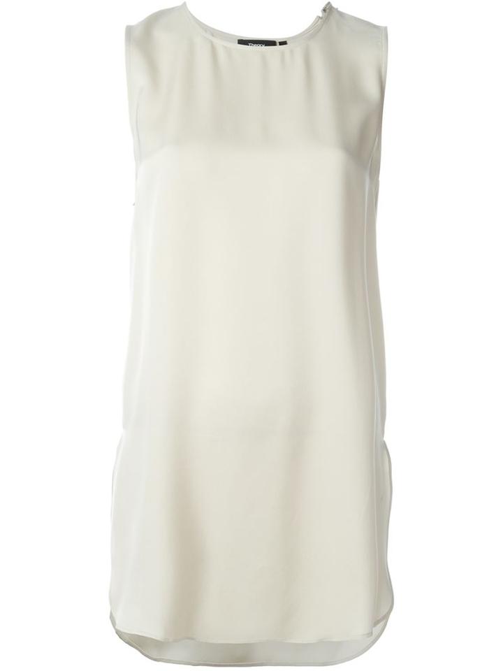 Theory Back Box Pleat Top