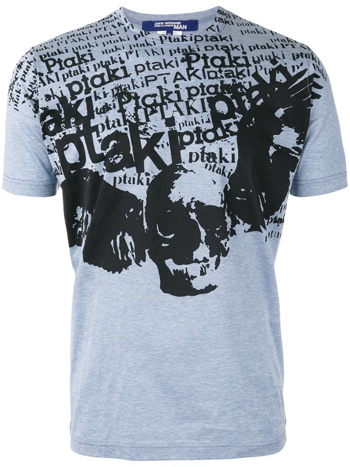 Junya Watanabe Comme Des Garçons Man Skull Print T-shirt - Blue