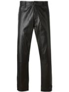 Ann Demeulemeester Icon Leather Trousers, Men's, Size: S, Black, Leather/cotton/rayon
