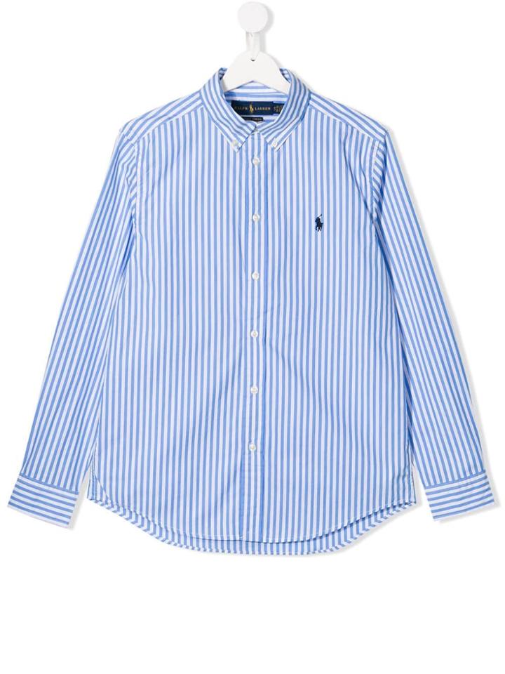 Ralph Lauren Kids Striped Buttondown Shirt - Blue