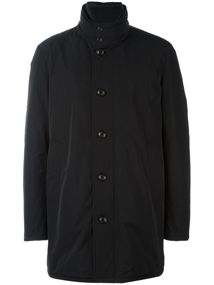 Moncler 'fusain' Short Coat, Men's, Size: 2, Black, Polyester/polyamide/goose Down/feather