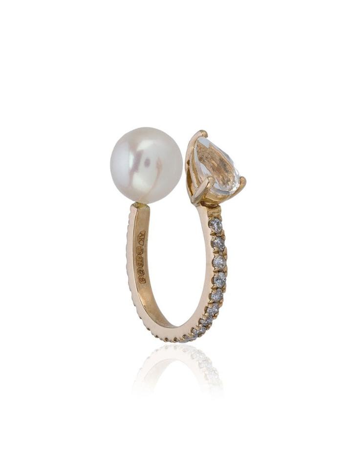 Anissa Kermiche Perle Rare Pave Yellow Ear Cuff - Gold
