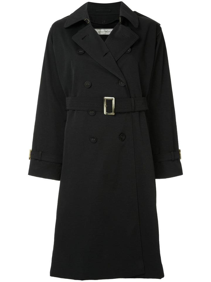 Tu Es Mon Trésor Trench Coat - Black