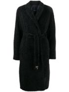 's Max Mara Faux-shearling Belted Coat - Blue