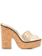 Jimmy Choo Deedee 125mm Platform Sandals - Gold