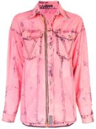 Versace Washed Effect Denim Jacket - Pink