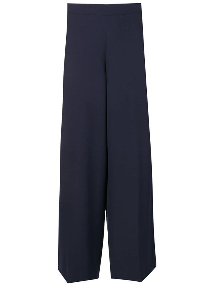 Stefano Mortari Cropped Palazzo Trousers - Blue