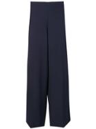 Stefano Mortari Cropped Palazzo Trousers - Blue