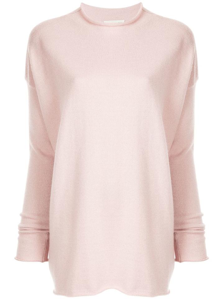 Mansur Gavriel Alpaca Silk Oversized Funnel Neck - Pink