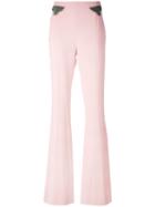 Pardens - Flared Trousers - Women - Spandex/elastane/viscose/pbt Elite - 44, Pink/purple, Spandex/elastane/viscose/pbt Elite